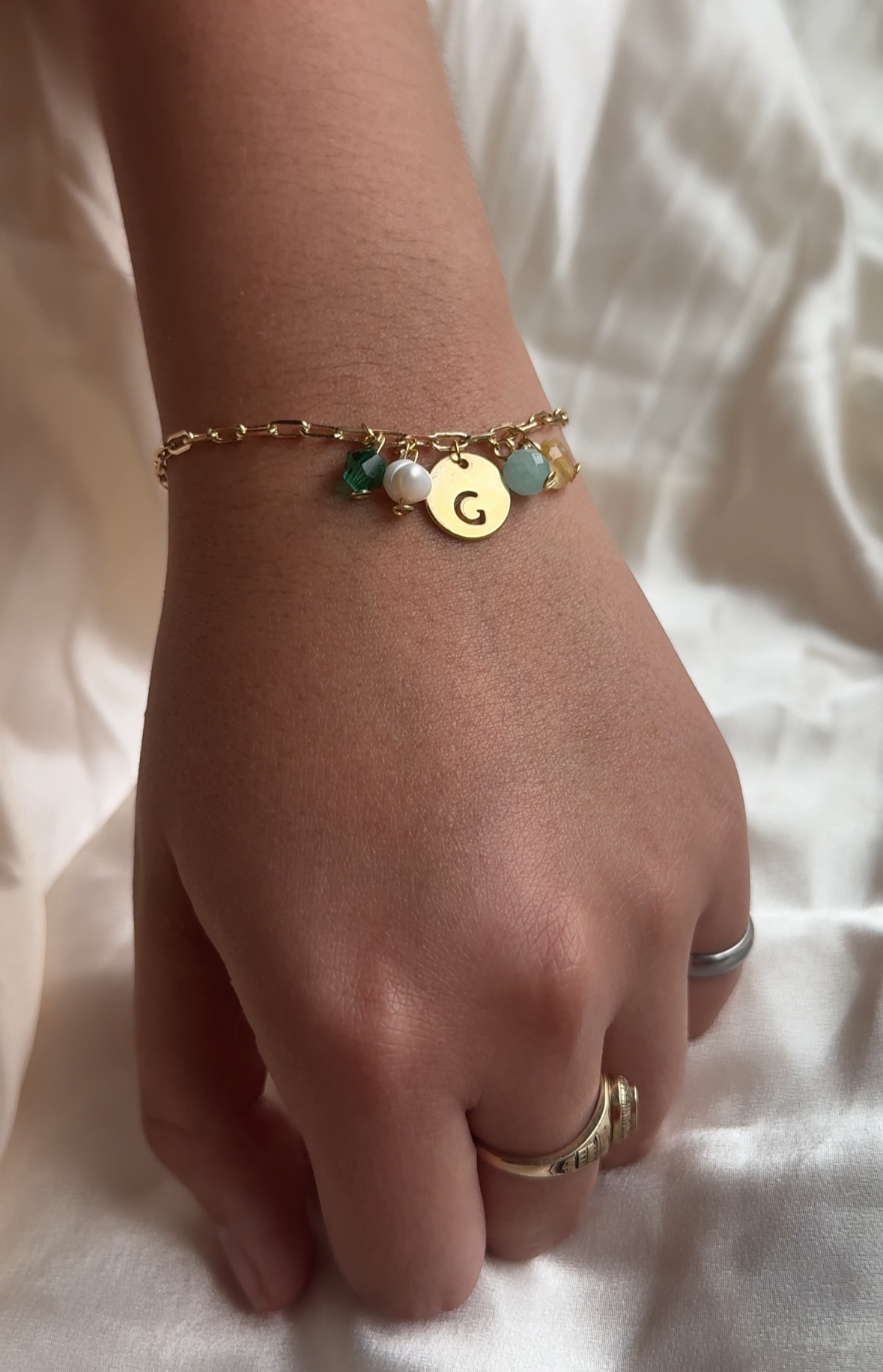 Claudia Bracelet - Initial & Charms Bracelet