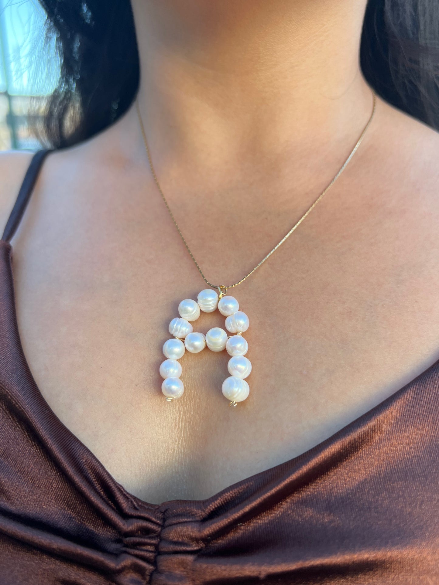 Ella Necklace – Gold Necklace with Pearl Initial