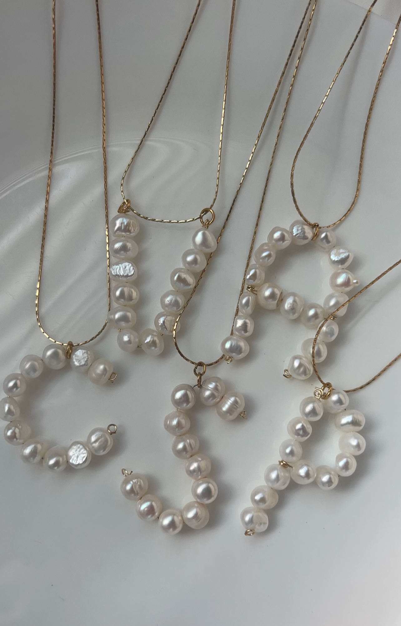 Ella Necklace – Gold Necklace with Pearl Initial