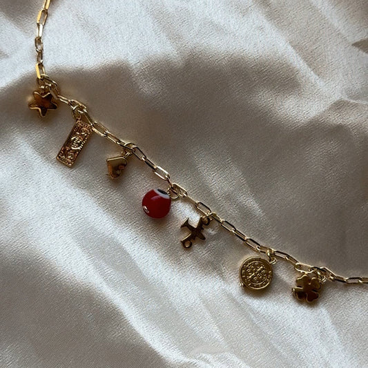 Dahlia Bracelet -  Gold Abundance Charm Bracelet