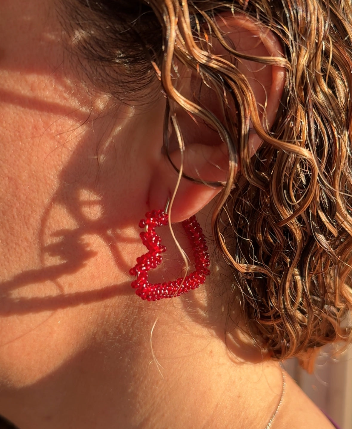 Darlene Earrings – Wire-Wrapped Heart Statement Earrings